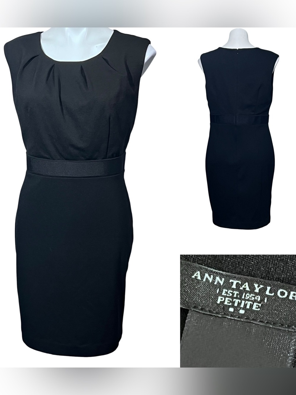 Ann Taylor Petite Black Sheath Dress